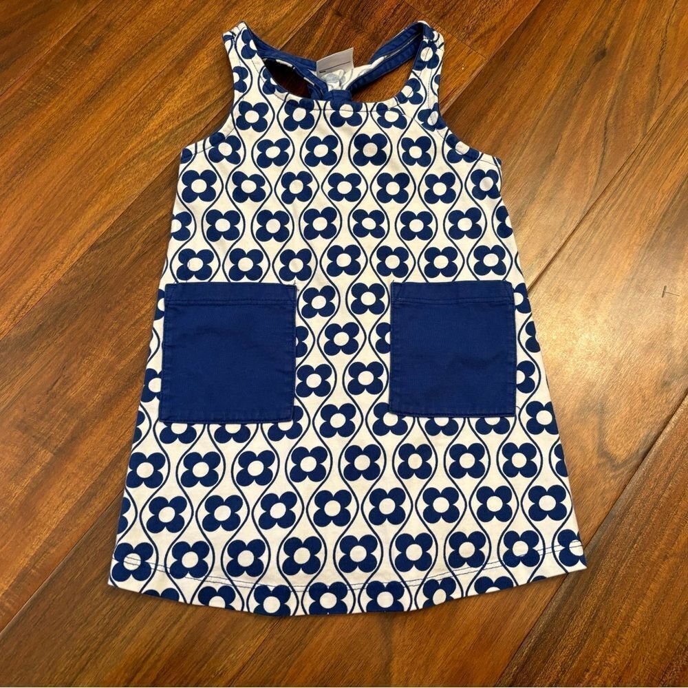 Hanna Andersson white/blue floral sleeveless dress